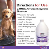 Zymox Dog Shampoo with Vitamin D3, 1 Gallon - Directions for Use Infographic
