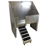 Groomer's Best Walk-Through Tub 24" x 48", Right Drain Angled View