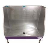 Groomer's Best Walk-In Tub 24" x 48", Right Drain Purple Close Up