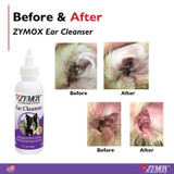 Zymox Ear Cleanser, 4 oz - Before and After Graphic
