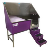 Groomer's Best Elite Tub 24" x 58" Left Drain Purple