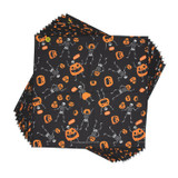 Skeletons and Pumpkins Dog Bandana, 22 inch, 12 Pack