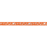 Silver Pumpkin on Orange Ribbon