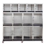 Front view of DuraDog 13-Cage Bank