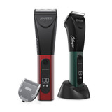 Joyzze Stinger 5-in-1 Clipper Green and Red on Charging Stand