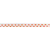 Orange Polka Dots on White Ribbon