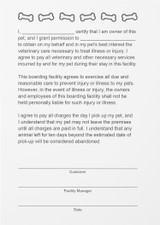 Vertical Kennel Cards 3x5 100pk Back