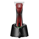 Andis Red Pulse ZR II w/ #30W Blade on charging stand