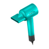 Angled aerial view of the Artero Candy Handheld Dryer, Turquoise, shown with the magnetic nozzle attached