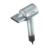 Angled aerial view of the Artero Candy Handheld Dryer, Grey, shown with the magnetic nozzle attached