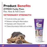 Zymox Funky Paws Product Benefits Infographic