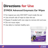 Zymox Advanced Enzymatic Ear Wipes Directions for Use