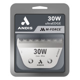 Front view of Andis Wide 30 M-Force Blade in packaging