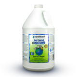 Front view of a gallon jug of earthbath® Shed Control Conditioner