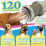 Features callout graphic for Diamondg Diamond Rotary Bits, highlighting the 120 grit polishing bowl