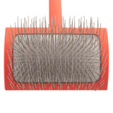 Close-up of head and pins on Chris Christensen Big G Medium Coral Slicker Brush, 27 mm