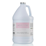 Front view of a gallon jug of iGroom Tearless Facial Shampoo on a white background