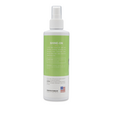 Back view of Bark2Basics Shine-On Spray 8 oz bottle, showcasing product label with ingredients and description