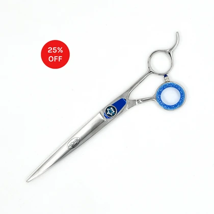 Monk Blue 46 Tooth Thinning Shear, 7.5 inch | Groomer's Choice