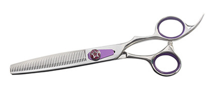 Washi 9F09 FP Purple Lilac Shears, Titanium Color Shears