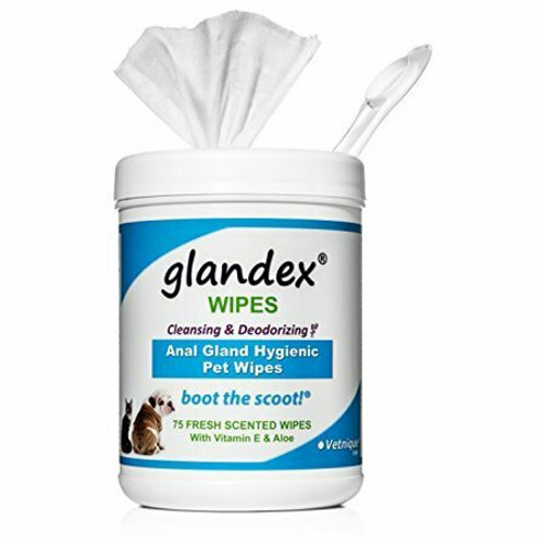 Glandex Hygienic Pet Wipes 75 Count