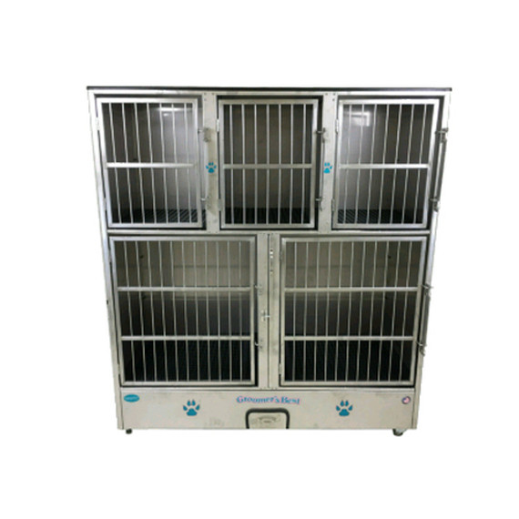 Groomer's Best Stainless Steel 5 Bank Cage