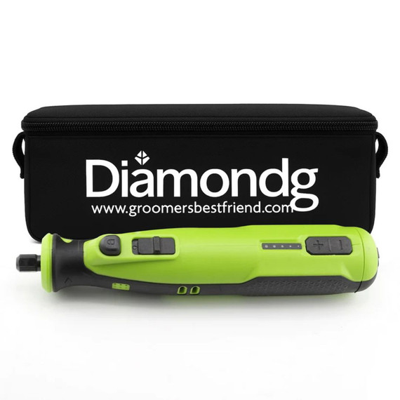 Diamondg Professional Series Nail Grinder shown with travel bag