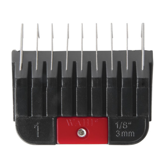 Aerial view of Wahl Stainless Steel Attachment Guide Comb #1, 1/8"