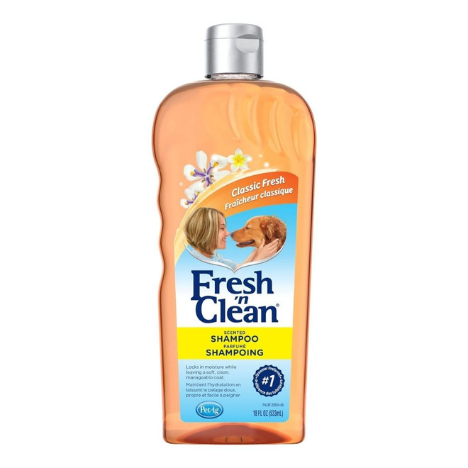 Front view of 18 oz bottle of Fresh 'n Clean Original Scented Shampoo on a white background