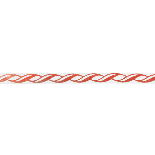 Red Metallic Candy Cane on White Ribbon