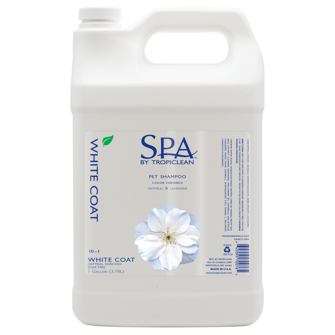 SPA White Coat Dog Shampoo, 1 Gallon