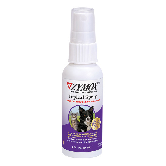 Zymox Topical Spray, 0.5% Hydrocortisone, 2 oz - Front