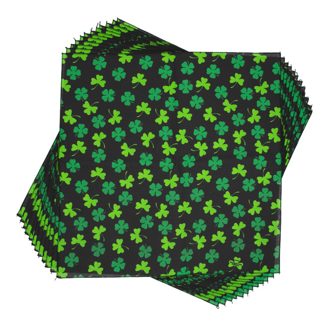Shamrocks Dog Bandana, 22 inch, 12 Pack