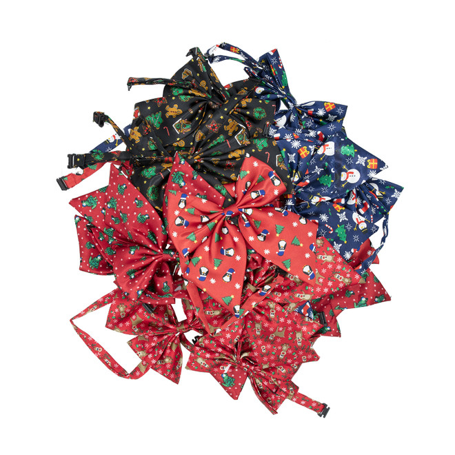 Assorted Holiday Butterfly Ties, 20 Pack