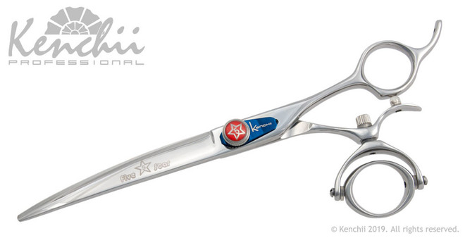 Kenchii Five Star Swivel Curved Shear, 7 inch