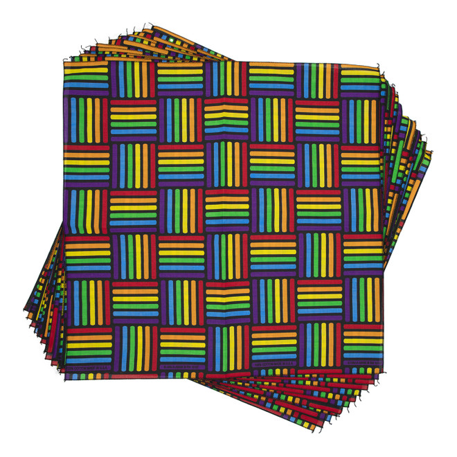 Rainbow Weave Bandana, 12 Pack