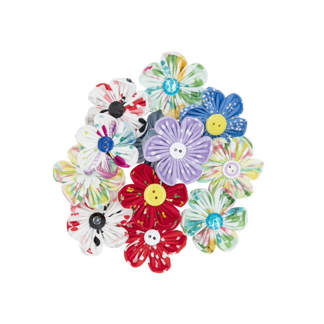 Petal Flower Bows, Small, 12 Count