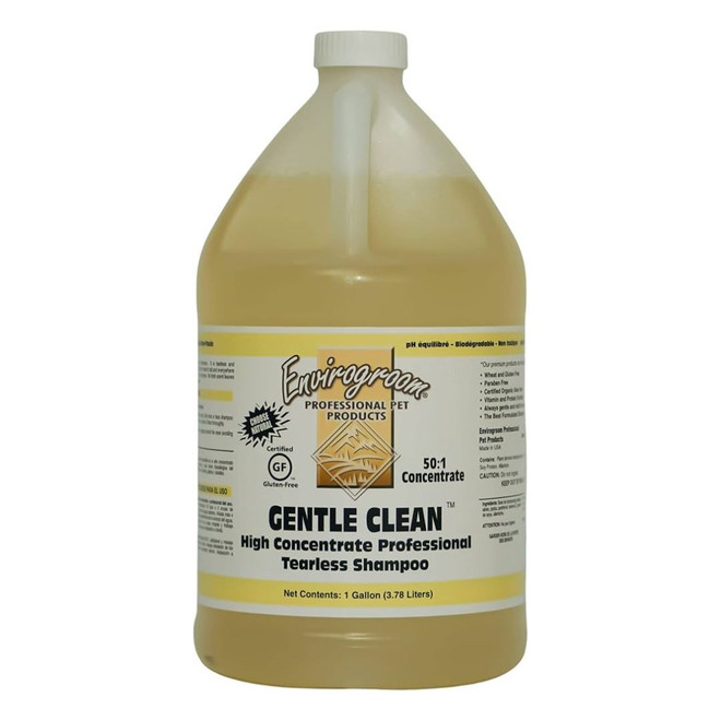 1 gallon jug of Envirogroom Gentle Clean 50:1 High Concentrate Tearless Shampoo