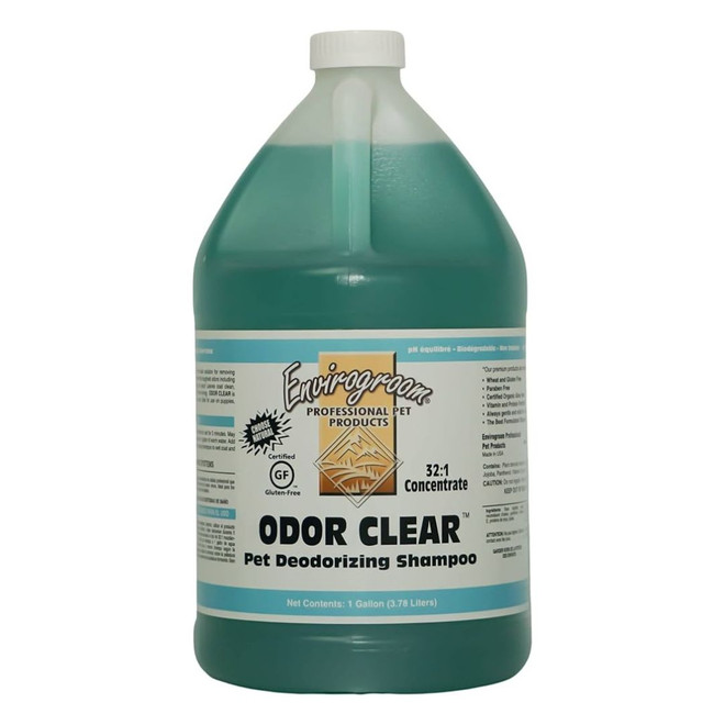 1 gallon jug of Envirogroom Odor Clear 32:1 Deodorizing Shampoo