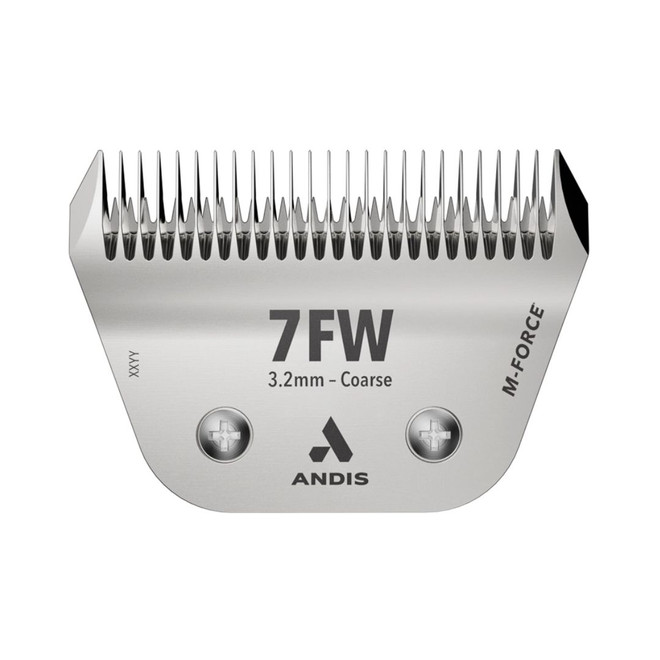 Front view of Andis Wide 7F M-Force Blade