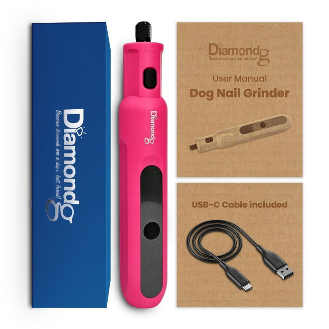 Diamondg Micro Nail Grinder shown with included accessories