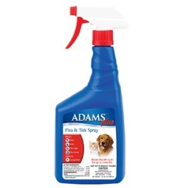 Adams Plus Flea & Tick Spray, 16 oz