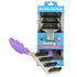 FUR4 deShedding Tool for Long Hair Cats, displayed both in packaging and out of the box to show the ergonomic purple handle and four-blade design FUR4 deShedding Tool for Long Hair Cats, displayed both in packaging and out of the box to show the ergonomic purple handle and four-blade design