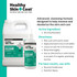 Graphic of Healthy Skin + Coat Advanced Medicated Clean Shampoo with product images and text describing active ingredient, directions and recommended products to use with it