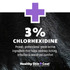 Close-up of a dog's coat with the Healthy Skin + Coat logo and text: '3% Chlorhexidine' and 'Proven, professional-grade active ingredient that helps address itching, irritation and overall pet comfort'
