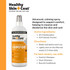 Graphic of Healthy Skin + Coat Advanced Medicated Comfort Spray with product image and text describing active ingredients, directions and recommended products to use with it