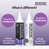 Comparison graphic showing Grooming Artist Detangling Mist focused on conditioning and Hinoki Cypress Moisturizing Mist focused on moisturizing