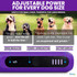 Graphic highlighting adjustable power of the Diamondg Micro Nail Grinder to accommodate dogs of every size