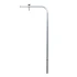 Stainless steel XL bent grooming arm with an adjustable top slider and swivel attachment point for professional grooming tables.
