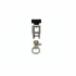 Stainless steel grooming arm slider and detachable swivel toggle snap shown separately for professional grooming table systems.